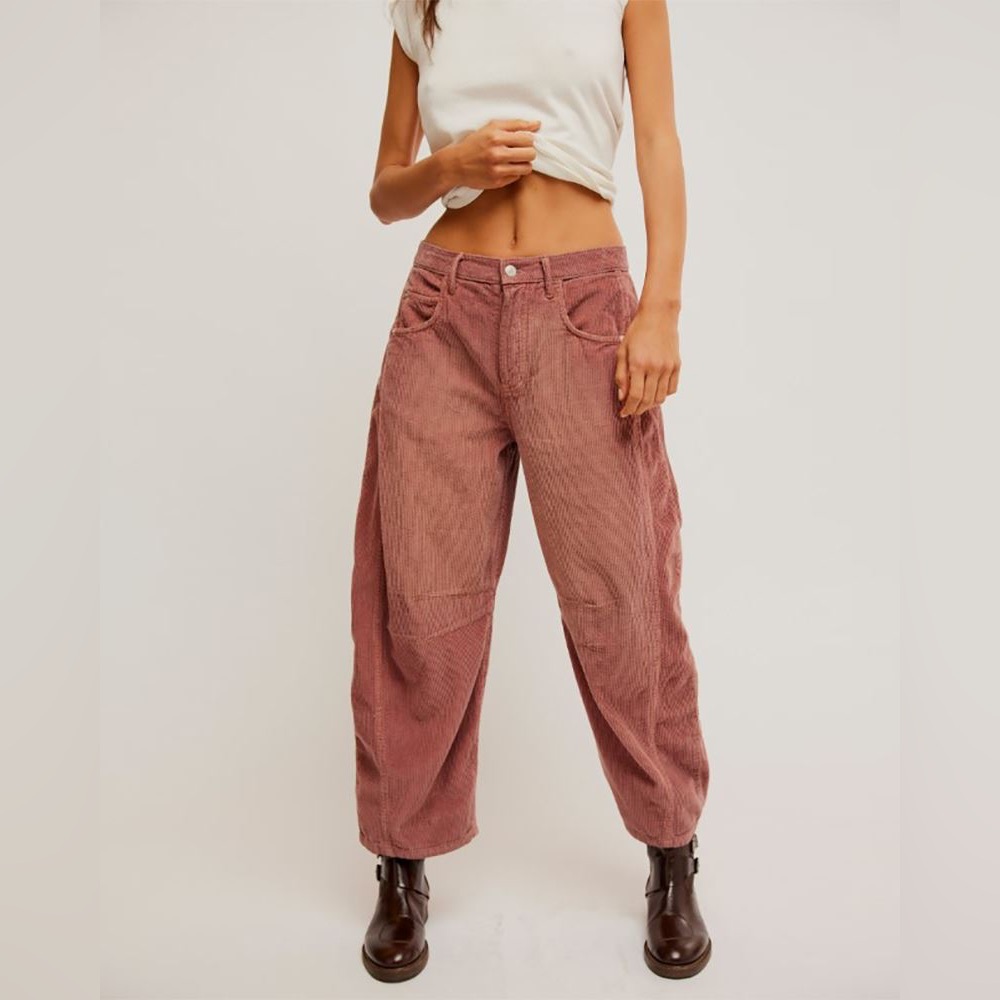 Free People Barrel Jeans in Sunsetter (Pink)